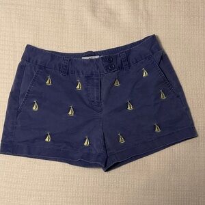 Vineyard Vines Navy Shorts with Yellow Sailboat Accents